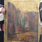 икона Перенесение мощей Николая Чудотворца из Мир Ликийских в Бар, подаренная казаками станицы 9.jpg